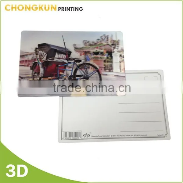 Hot Sale Creative Souvenir Printed 3D Lenticular Postcard photo-2