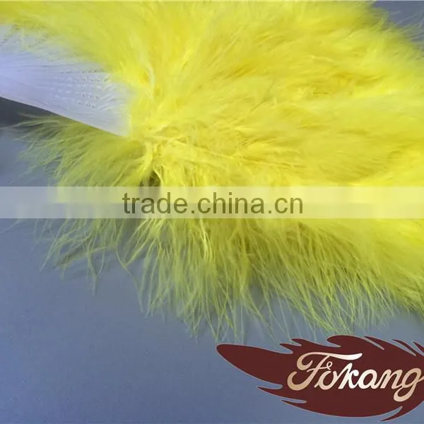Natural Craft Marabou Turkey Feather Large Hand Fans photo-3