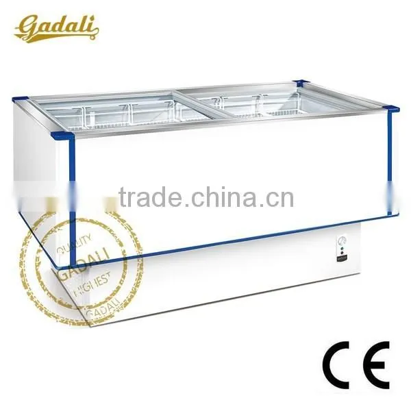 Supermarket Chest Freezer, Double Door Upright Freezer, Island Freezer for Supermarket