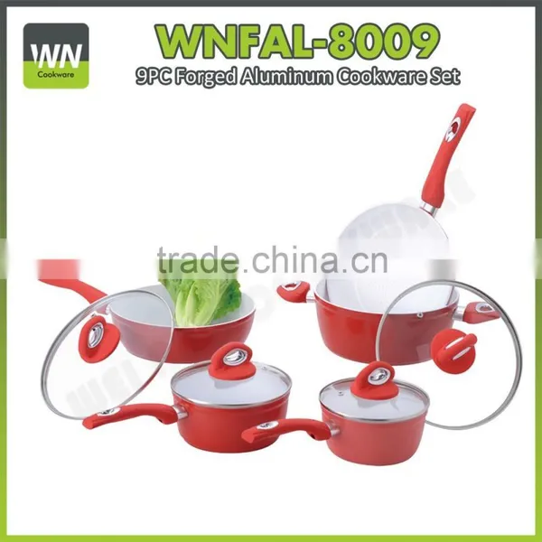 9PCS Stainless Steel Cookware Set Detachable Handle(WNFAL-8009)