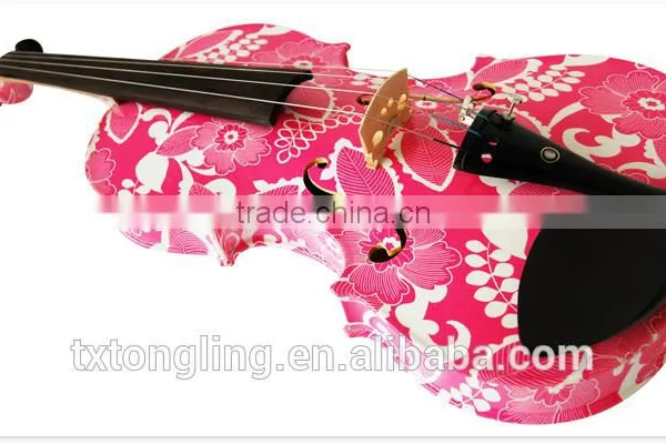 Art Paint Pattern Transparent Toy Wood Violin TL-1105 photo-2