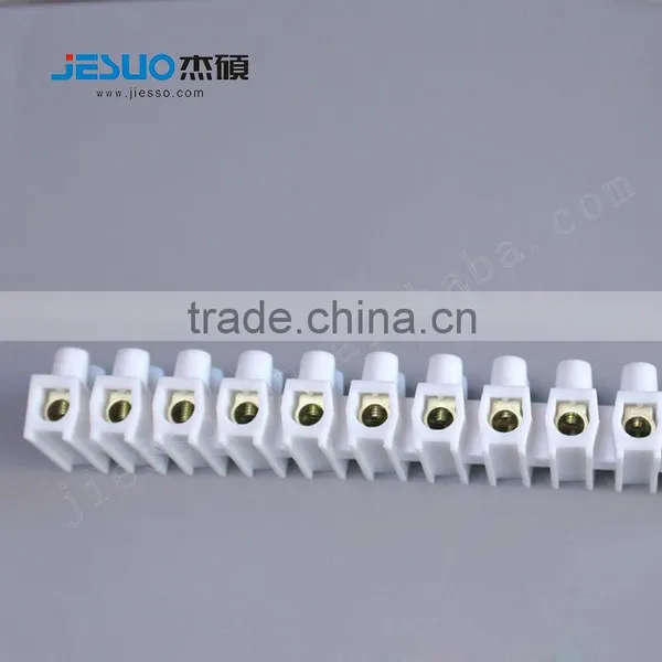 China 12 Pole Electrical Feed Through Low Voltage Screw Plastic Terminal Block Connector photo-2