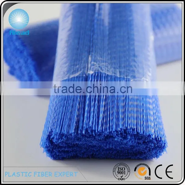 Dark Shiny Blue Normal Crimp pp Plastic Wire Polypropylene Fiber photo-4