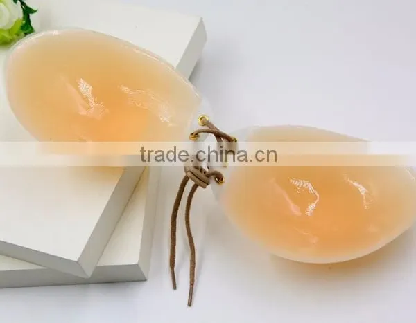 OEM Customized Cheap Nude Silicone Invisible Teardrop Strapless Plus Size Bra photo-3