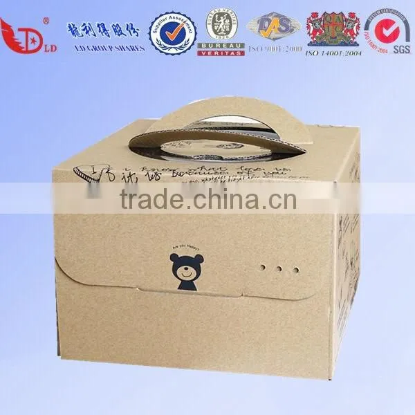 Sweet White Papercard Cake Box With Handle photo-6