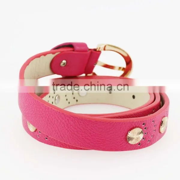 2015 Women's Fashion pu Studded Beads Belt for Jeans With Metal Beads in Yiwu photo-4