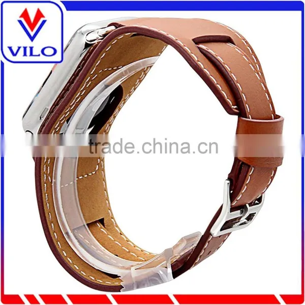 Genuine Leather Watch Band For Apple Watch Cuff Band, For Apple Watch Leather Watch Strap photo-2