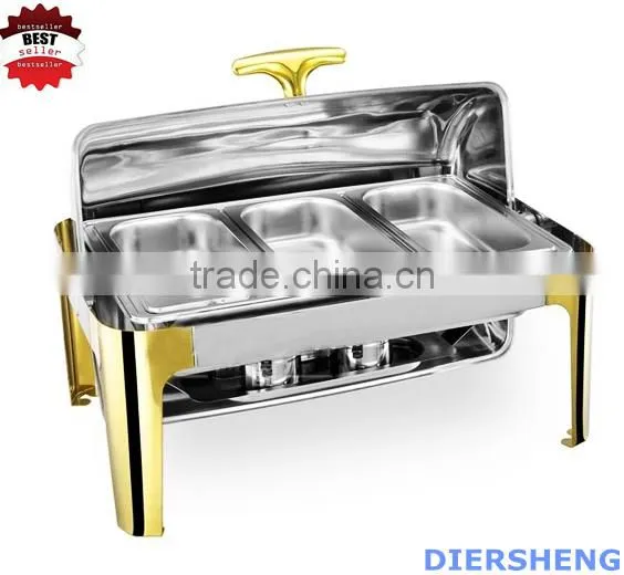 Hot Selling Whosales Chafing Dish With Golden Legs