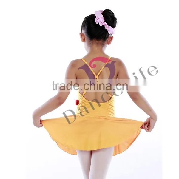 C2123 Ballet Dance Girls Camisole Leotards With Skirt photo-5