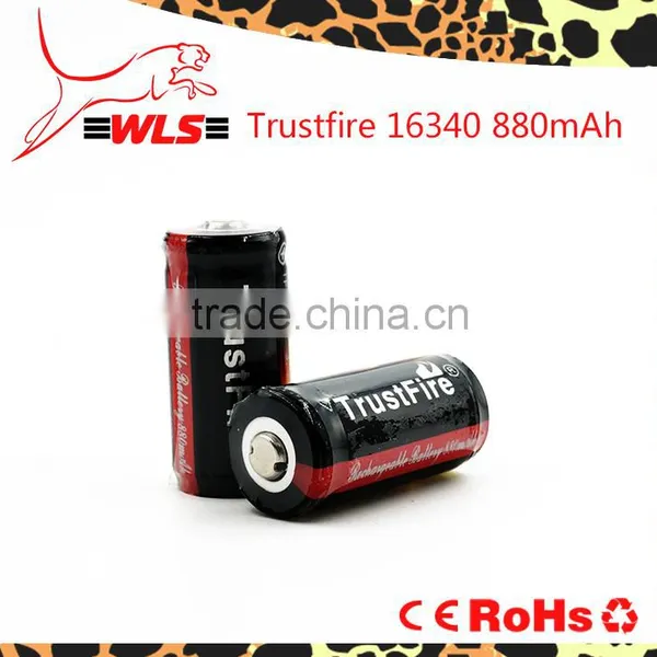 Original 16340 Li-ion Battery Trustfire 3.7V 16340 880mah Rechargeable Cell Made in China photo-5
