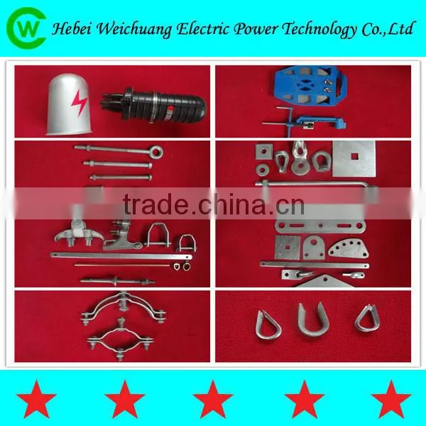 High Quality Galvanized Transmission Line Hardware Pole Clamp for Electric Line Fitting photo-4