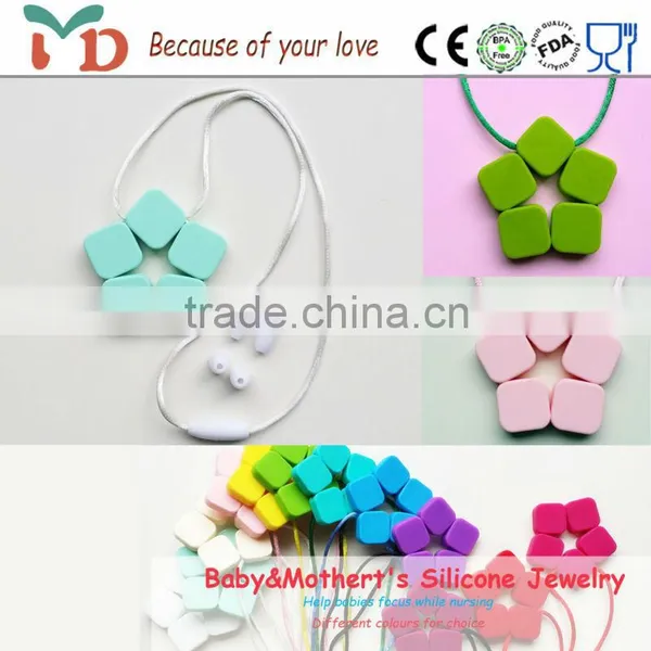 Natural Siolicone Teething Necklace/wood Teething Neckalce photo-6