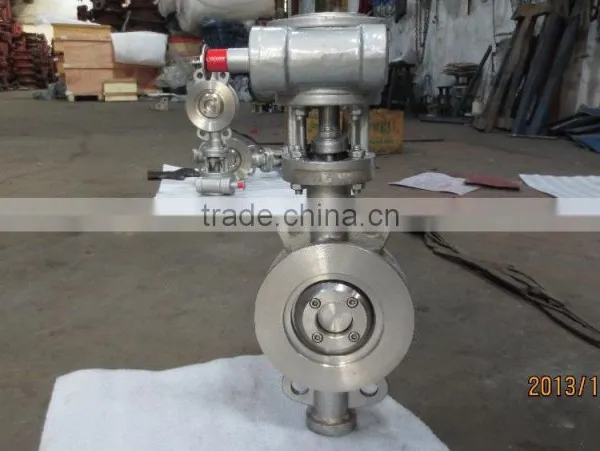 High Performance Pneumatic High Quality SS304 Pneumatic Wafer Type Butterfly Valves Hard Sealing Butterfly Valve photo-6