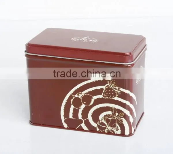 Empty Airtight Tin Rectangular Shape Metal Cookie Tin Can Food Tin Can For Sale photo-2