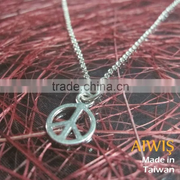 Sterling Silver Peace Necklac Delicacy Customized Design photo-2