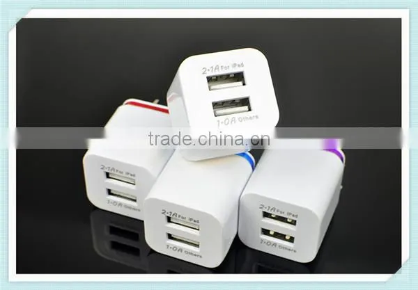 5V 2.1a USA Plug AC Travel Dual USB Wall Charger For IPhone Quality Choice photo-4