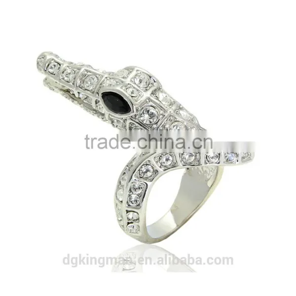 Fashion Jewelry Design Kingman Snake Shaped Crystal Rings photo-3