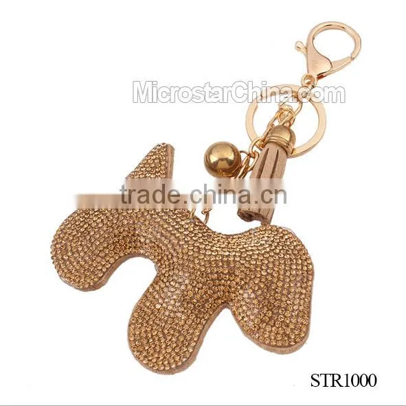 2016 IN STOCK High Quality Crystal Beaded Animal Keychain Quality Choice photo-4