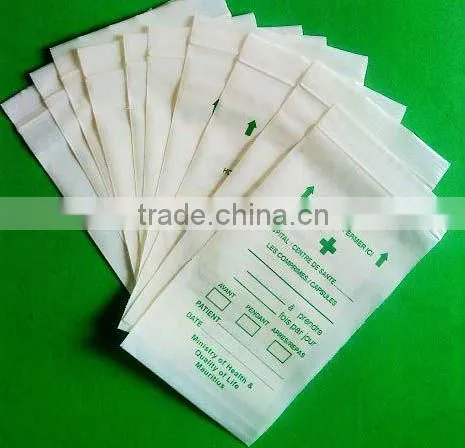 White LDPE Zipper Bag With Printing