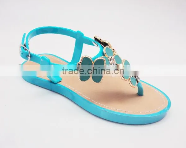 Flower Top PVC Flat Sandals for Girls and Women photo-3