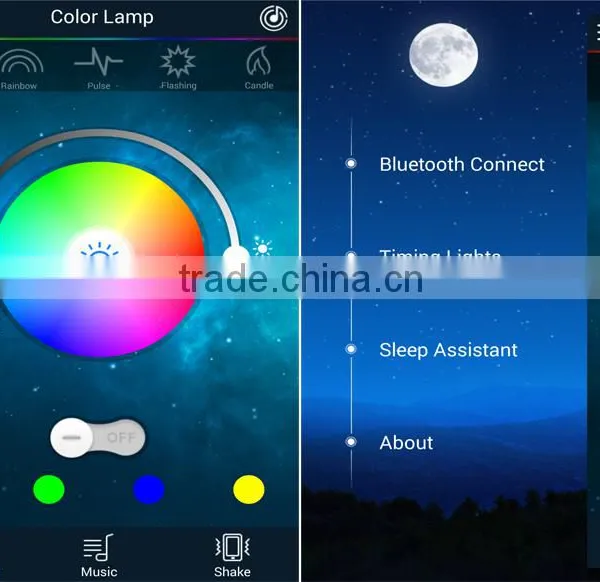 Dimmble Colorful Night Lamp With Bluetooth Speaker Tap Control Android APP photo-3