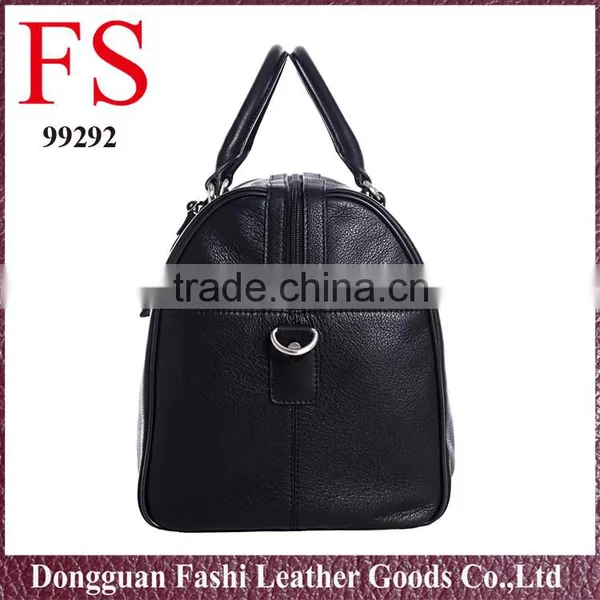 2016 Black Classic Style Large Wholesale Men Leather Travel Bag photo-3