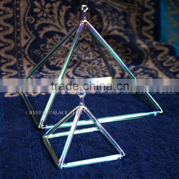 Golden or Pure Gold or Platinium or Titanium Quartz Crystal Singing Pyramid photo-5