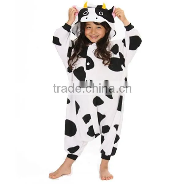 Cow Kids Cosplay Costume Wholesale Cheap Animal Pajamas Pyjamas Onesie photo-2
