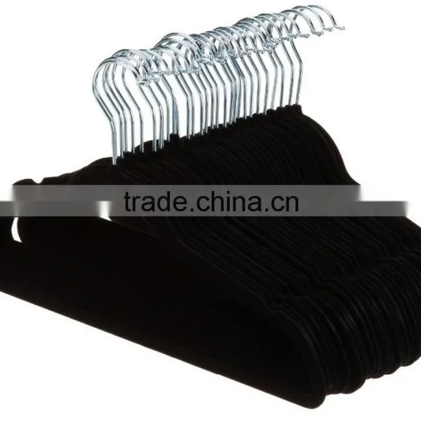 Ultra Thin No-slip Velvet Hangers Set of 50 in Color Box photo-3
