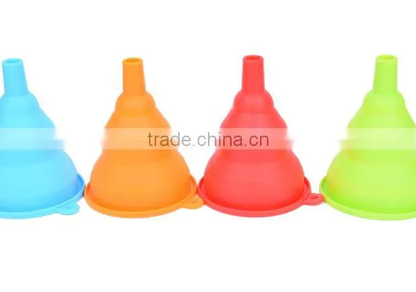 New Mini Gel Foldable Collapsible Style Silicone Funnel photo-5