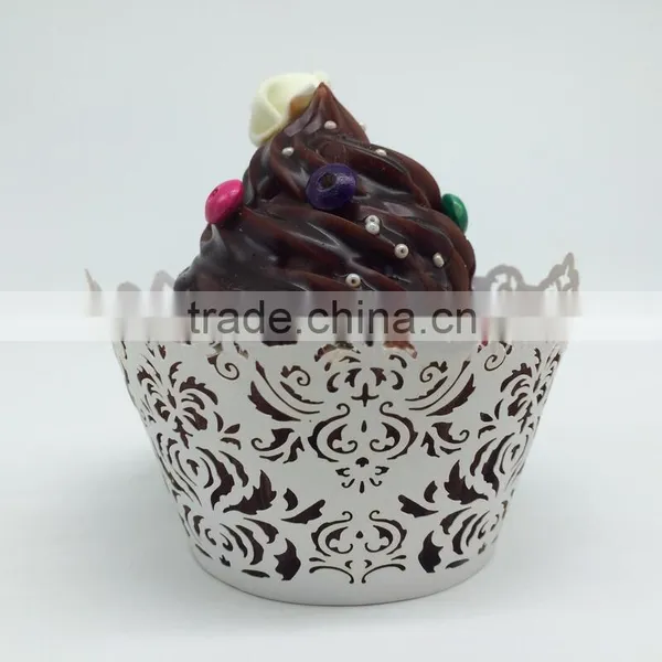 Free Sample Wedding Box Laser Cut Paper Cupcake Box Packaging photo-2