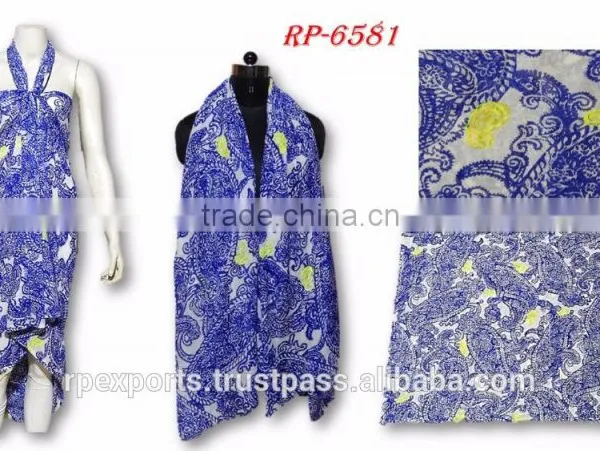 100% Polyester Spun Beach Pareo & Scarves photo-5