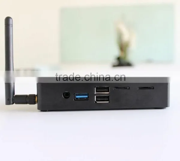 2016 New Arraival Bay Trail Celeron Based Fanless Box PC NUC PC With SIM and TF Card Slot 4USB HDMI Home Theater DBYT50 photo-2
