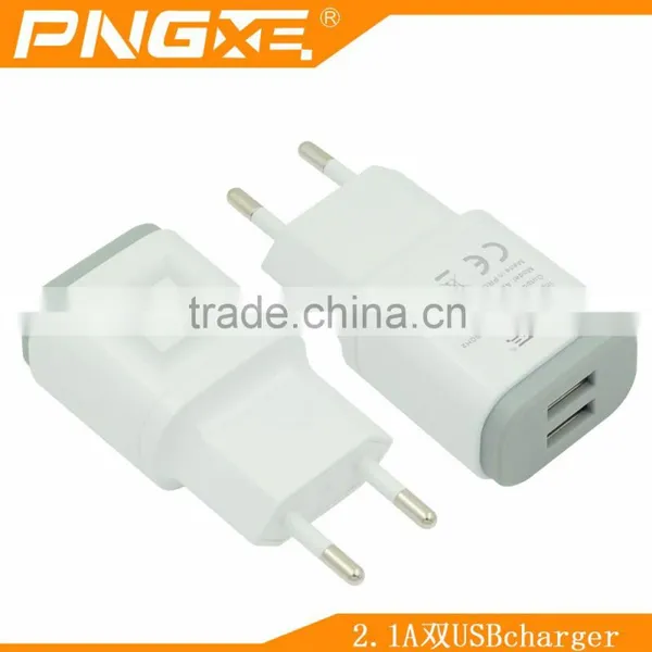 Newest OEM 5v 2.1a Two Usb Port Slim Micro Usb Wall Charger for Samsung Wall Charger photo-4