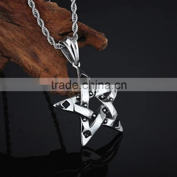 Vintage Jewelry Stainless Steel Fashion Pentagram Pendant photo-5
