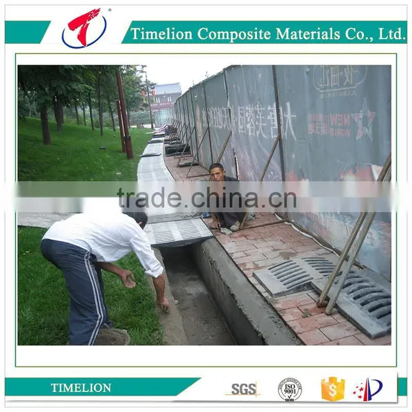 B125 EN124 Round Composite Trench Drain Grates Manhole Cover With Frame photo-4