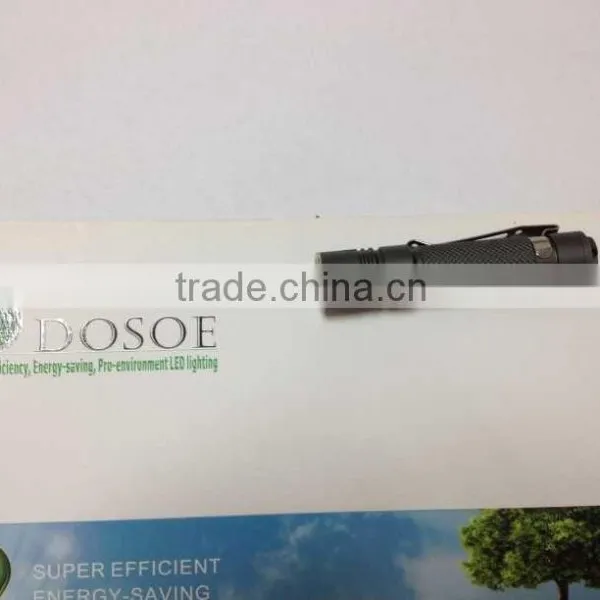 1.5V 1AAA Battery Alkaline Pen Light Mini Black Torch 90lm photo-2