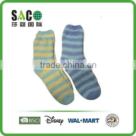 Colorful Double Stripe Fluffy Socks photo-3