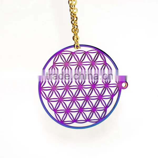 Fashion Jewelry 2016 Chakra Flower of Life Pendant Necklace photo-3