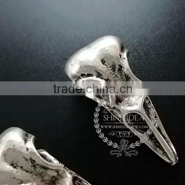 32*15mm Vintage Antique Silver Metal Heavy Duck Head Skull Pendant Charm 1830066 photo-3