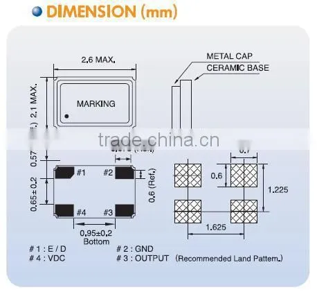 2.5x2.0mm SMD Crystal Oscillator (1.8V) photo-2