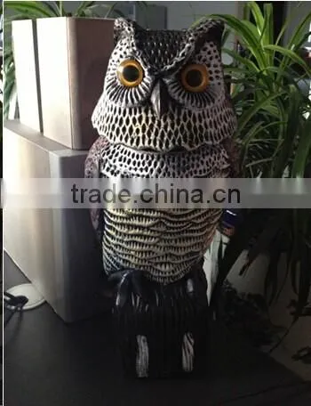 Decorative Outdoor Plastic Rotating Head Bird Garden Defense Owl photo-2