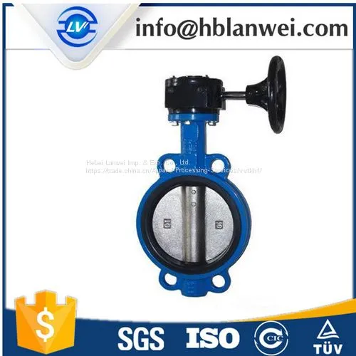 Ductile Iron Single Wafer Type Manual Butterfly Valve photo-2