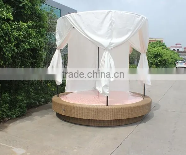 Fancy Contemporary Theme Hotel Wicker Round Beds photo-3