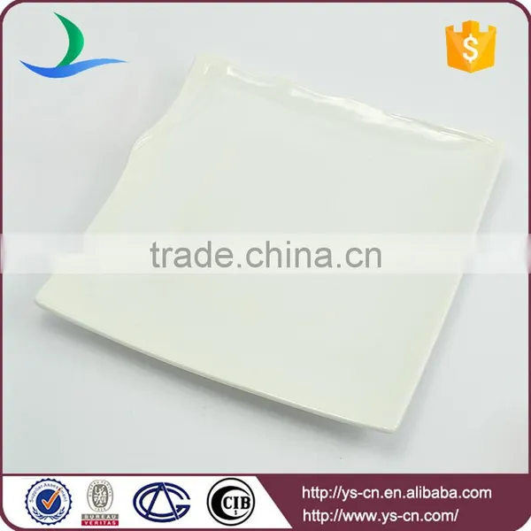 Wholesale Rectangule White Ceramic Catering Serving Dinner Plates Porcelain photo-2