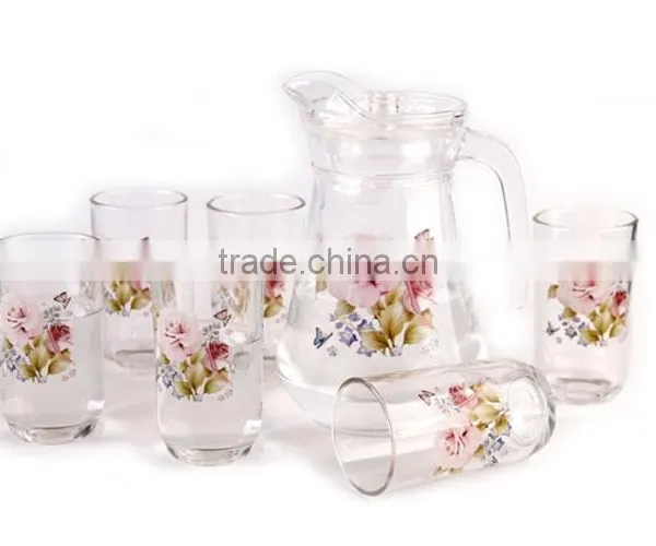 R101 Daily Use Items, Hot Eco-Friendly 7pcs Glass Water Jug Set photo-2