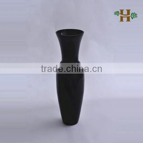 Black and White Large Glass Vase, Handmade Decorative Glass Vase for Wedding Use