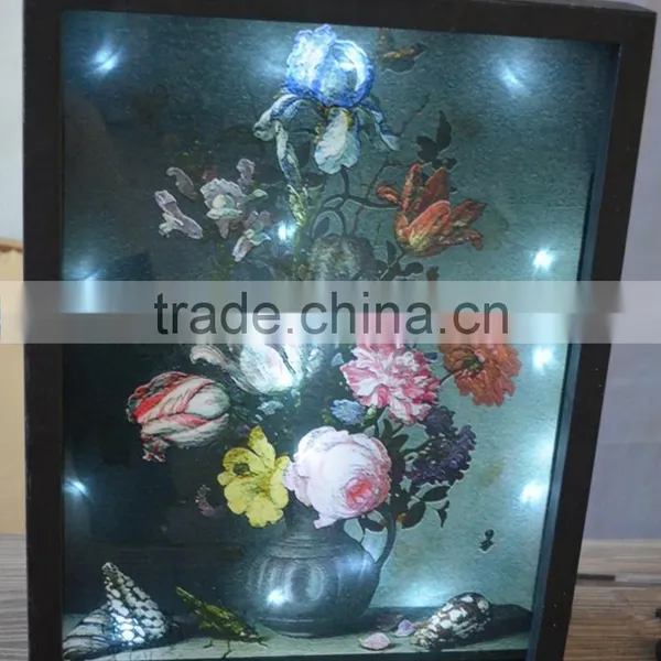 2016 New Style LED Lighted Wooden Picture Frame With Inductive Switch photo-2