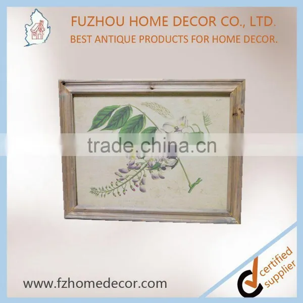 Classical Linen Printing Wall Wooden Picture Frame With High Quanlity photo-2