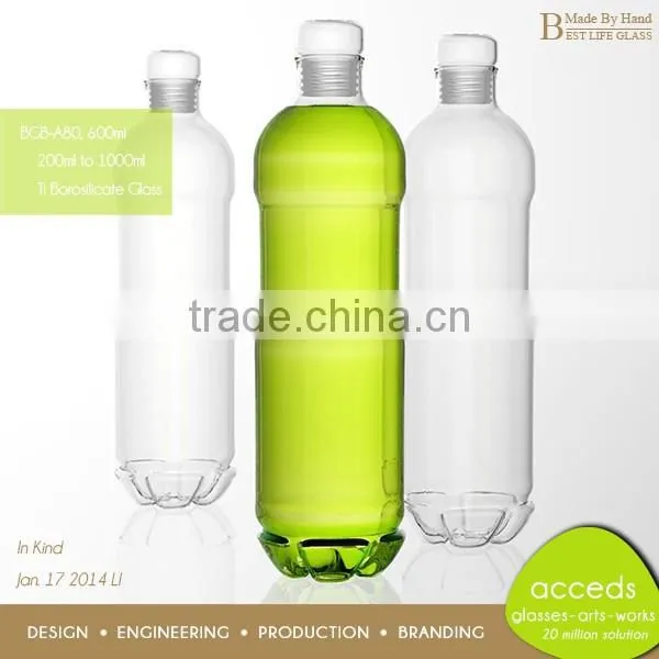 Hand Made Pyrex Glass Wholesale Juice Bottles photo-5